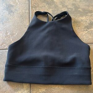 Black high neck lululemon sports bra